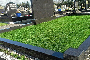 Покрытие искусственная трава для кладбища